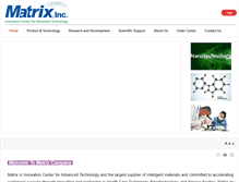 Tablet Screenshot of matrix-inc.com